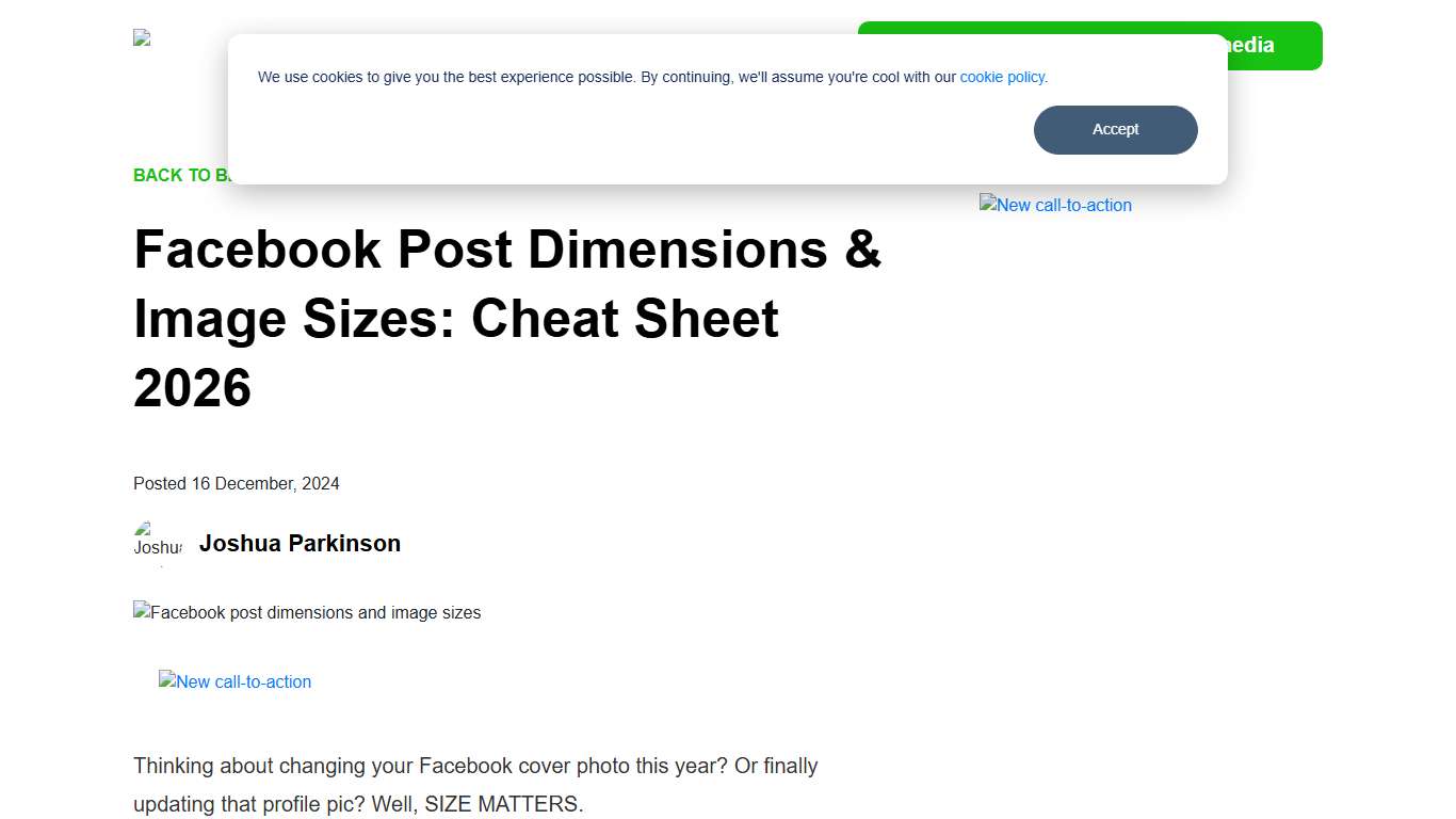 Facebook Post Dimensions & Image Sizes: Cheat Sheet 2026